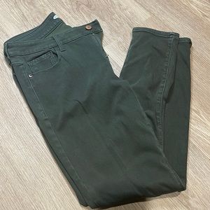 Rockstar super skinny 24/7 olive green skinny jeans